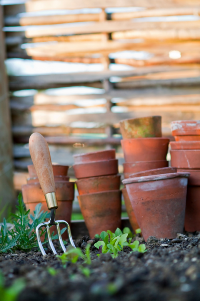 Gardening pots.