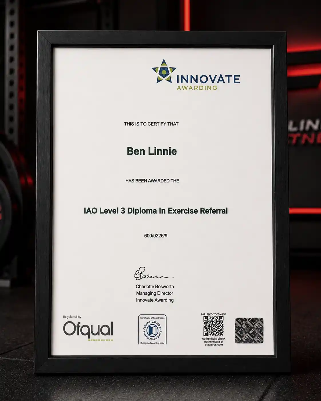 Linnie Cert 8